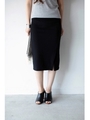 【AZUL by moussy】裏毛サイドスリットミディスカート/T.GRY