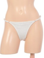 【BeachQueen】レースリボンTバックショーツ/ブラック