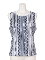 ストライプネイティブTOPS/NAVY