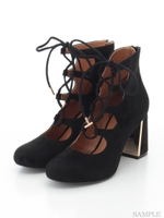 【R&E】ラウンドトゥギリーショートブーツ/ヒョウ