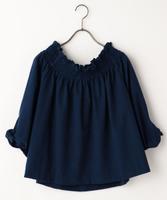 袖リボンオフショルダーブラウス