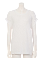 【chille anap】肩シフォンTシャツ/WH