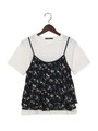 花柄キャミ+Tシャツ/AS/オフホワイト