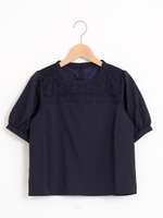 Jハイネックレースプルオーバー/ネイビー