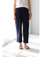【AZUL by moussy】30/-RT天竺パネルプリーツ風ワイドパンツ/CAM