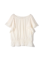 DRAPE TURTLE BLOUSE/ホワイト(030)