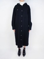 WOOL LONG SHIRT/BLACK