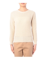 クルーネックラグランリブニット/オフホワイト(003)