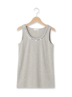 シアバターテレコタンクトップ/ダークグリーン(023)