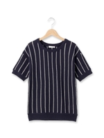 ストライプニットプルオーバー/サンドベージュ(353)