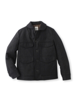 ストレッチフラノラウンドカラーブルゾン/ブルー系(394)