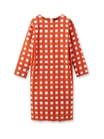 ツイルチェックワンピース/オレンジ(267)