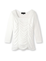 ドレープスムースカットソー/ホワイト(002)