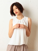 フロントタックトップス/ブラック