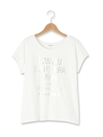 ロゴデザイン天竺カットソー/アイボリー(504)