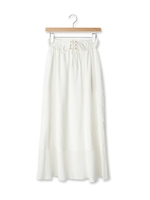 綿ワッシャーレーススカート/アイボリー(004)