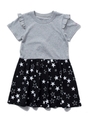 S/S RUFFLE DRESS STAR PRINT(12M〜3T)/ホワイト