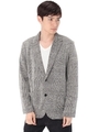 【AZUL by moussy】ニットライクカットテーラードジャケット/GRY