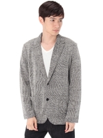 【AZUL by moussy】ニットライクカットテーラードジャケット/GRY