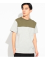 【ANTI SWEAT STAINING】バイカラーTシャツ/グレー(512)