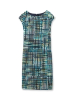 アートチェックワンピース/ボルドー(164)