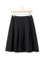 ウール混タックプリーツスカート/ネイビー(093)