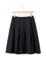 ウール混タックプリーツスカート/ネイビー(093)