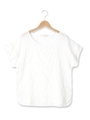 コットンリボンスリーブブラウス/オフホワイト(003)