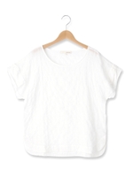 コットンリボンスリーブブラウス/オフホワイト(003)