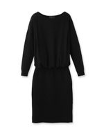 ニット切り替えドッキングワンピース/ブラック(019)