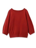 ハイゲージラグランニット/ワインレッド(063)