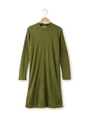 ハイネックテレコニットワンピース/カーキ(027)