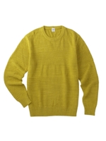 ミドルゲージ クルーネックニット/イエロー(032)