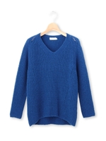 深Vネックニット/アイボリー(004)