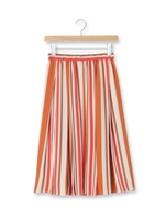 ランダムストライププリーツスカート/ライトベージュ(351)