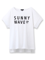 ロゴフレンチスリーブ風Tシャツ/ホワイト(001)