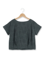 花柄刺しゅうブラウス/カーキ(027)