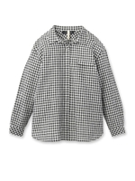 【VERY4月号掲載】コットンリネンリラックスチェックシャツ/ピンク系(374)