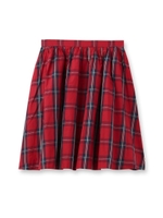 形状記憶チェックスカート/ワインレッド(263)