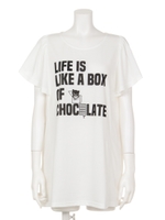 チョコレートフリルスリーブチュニック/オフ