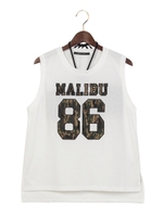 【売り切れ次第終了!!】MALIBU86ブラSETノースリTOPS/オフホワイト/ガラ1