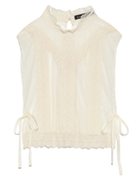 [Balcony and Bed]アンティークレースノースリブラウス/CHOCO