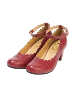 【F&A】スカラップパンプス/RED