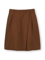ウールラップデザインスカート/ブラウン(042)