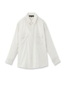 オフボディカシュクールシャツ/ライトグレー(011)
