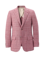 シャークウィンドウペインジャケット/ワインレッド(263)