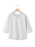 リップルパールビジュー付きプルオーバー/ホワイト(001)