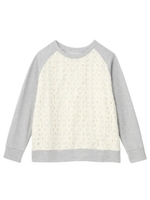 レース切り替えラグラン裏毛カットソー/ライトグレー(911)