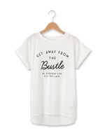 ロゴ刺しゅうビッグTシャツ/ホワイト系(002)