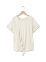 前リボンバックシャンカットソー/ダークブラウン(043)